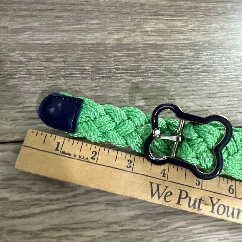 Unbranded Braided Rope Dog CollarNautical Woven BuckleLG 1